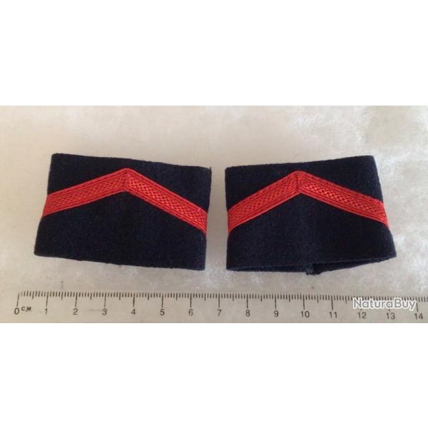 SAPEURS POMPIERS - paire de fourreaux d'�paules SAPEUR POMPIER de 1� classe