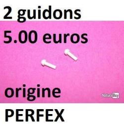 2 guidons plastiques blancs fusil PERFEX MANUFRANCE - VENDU PAR JEPERCUTE (SZA704)
