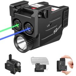 Lampe avec double Laser Bleu et vert LED 800 lumens Flash Strobo pour rail picatinny