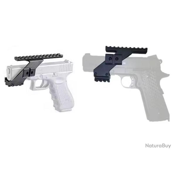 Montage Rail picatinny sup�rieur et lat�ral en metal pour arme de poing