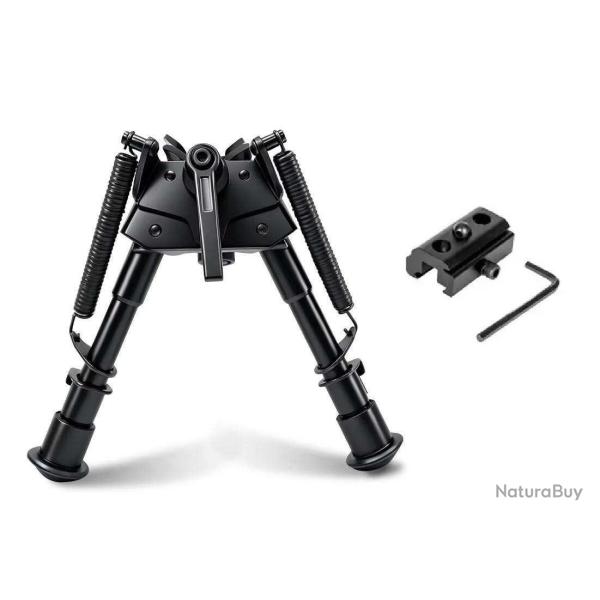 Bipied pivotant M�tal pour rail picatinny et grenadi�re avec adaptateur pour rail picatinny