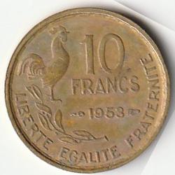 Pi&egrave;ce de Monnaie France  10 francs Guiraud 1953