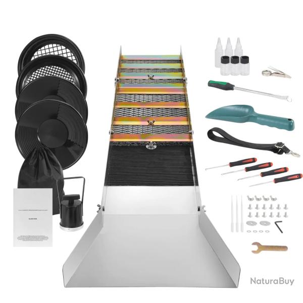 Kit d'Orpaillage Portable 23 Pi�ces Rampe d'Orpaillage 127 cm en Aluminium