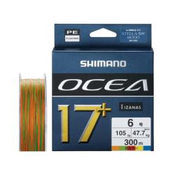 Tresse Shimano Ligne Ocea 17+ Multicolor 300m 76,7kg PE 10