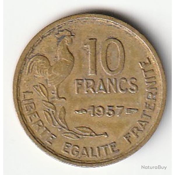 Pi�ce de Monnaie France  10 francs Guiraud 1957