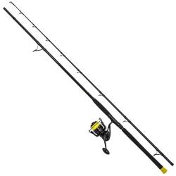 Canne silure BLACK CAT hard core combo bank 3m 600gr avec moulinet passion 80