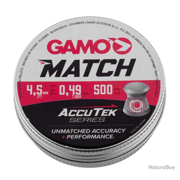 Gamo Plombs Match Accutek 500 - 4.5mm
