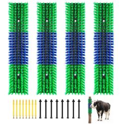 Brosse &agrave; Gratter B&eacute;tail 4 Pi&egrave;ces, Grattoir pour Vaches, Ch&egrave;vres, Chevaux, Bovins, Cochons
