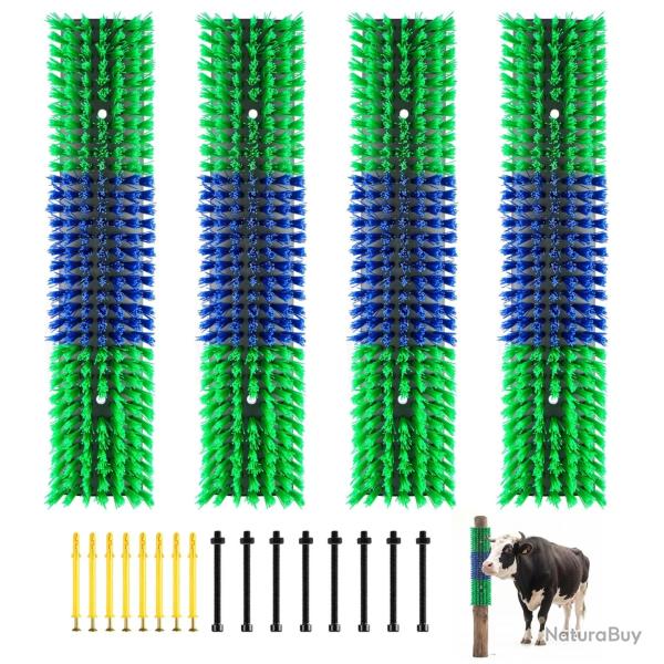 Brosse � Gratter B�tail 4 Pi�ces, Grattoir pour Vaches, Ch�vres, Chevaux, Bovins, Cochons