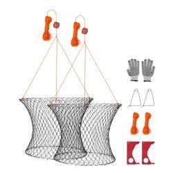 Nasse &agrave; &Eacute;crevisses Pliable, Pi&egrave;ge &agrave; Crabes 60 cm 2 Unit&eacute;s