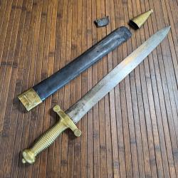 GLAIVE 1831 REGLEMENTAIRE D'INFANTERIE MONOMATRICULE COULAUX FR&Egrave;RE A KLINGENTHAL