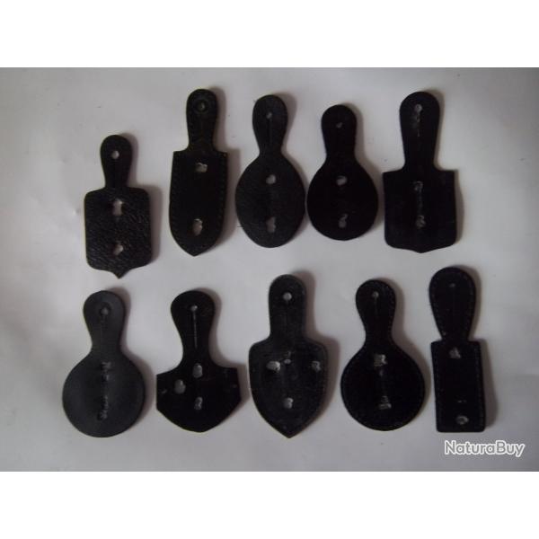 lot 10 cuirs noir insigne militaire