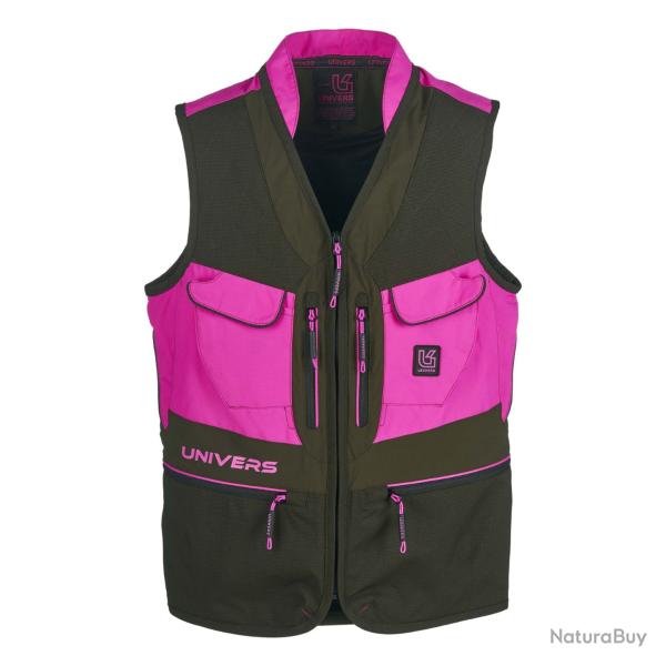GILET POUR FEMME UNIVERS ALPI 4-WAY STRECH VERT/FUCHSIA