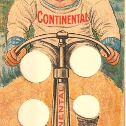 France Rare Carte Publicitaire Sport  Pneu Continental V&eacute;lo Vers 1900 Usine de Clichy