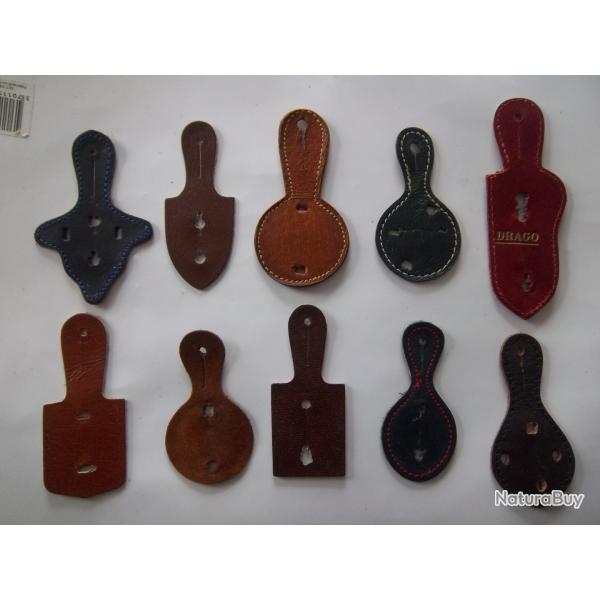 lot 10 cuirs support insignes militaire