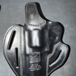 Holster GK cuir noir revolver smith et Wesson K/L