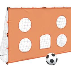 But football enfants plastique polyester 182x62x118 cm avec tapis ciblage