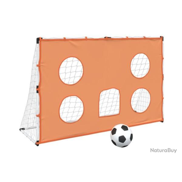 But football enfants plastique polyester 182x62x118 cm avec tapis ciblage