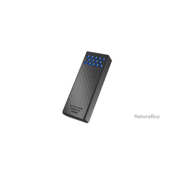 Batterie externe en carbone CARBO20 Bleue