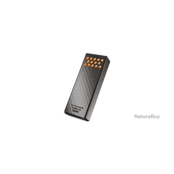 Batterie externe en carbone CARBO20 Orange