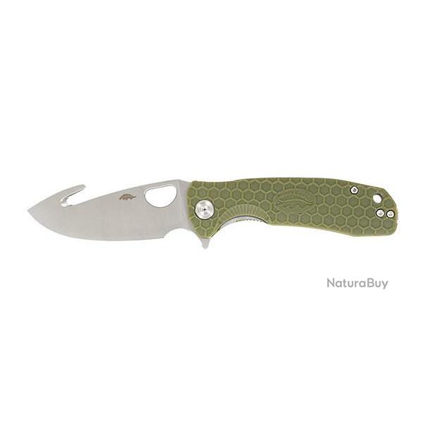 Couteau Honey Badger Large Hook Vert