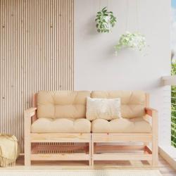 Canap&eacute;s d'angle de jardin 2 pcs bois de pin massif