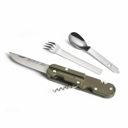 Couteau Bivouac Multifonctions 6-en-1 - Fabriqu&eacute; en France, Thiers