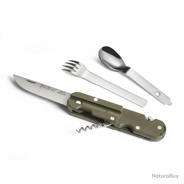 Couteau Bivouac Multifonctions 6-en-1 - Fabriqu� en France, Thiers