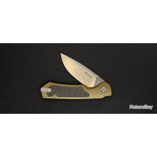 Buck Stinger Couteau de poche 0714GRS D2 Aluminium Vert