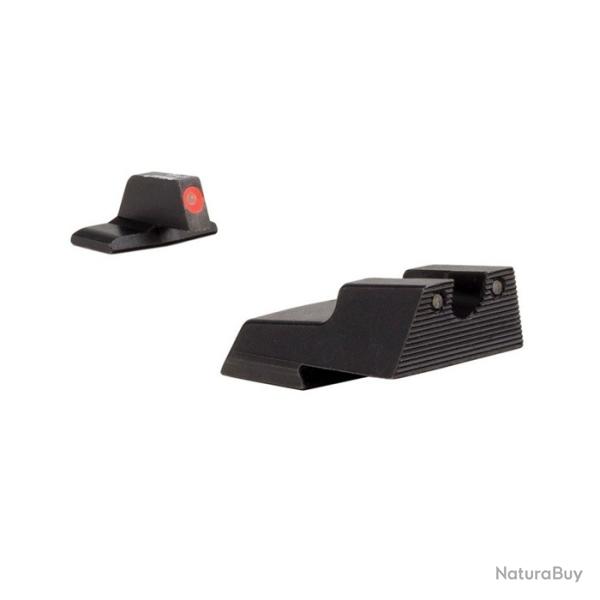 Hausse + guidon TRIJICON HD XR Vert/Orange pour H&K 45C, .45C Tactical, P30, P30L, P30SK et VP9.