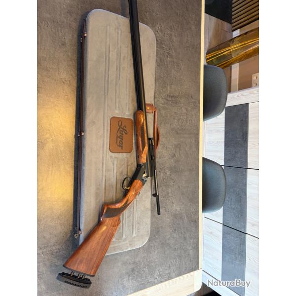 Canardouze Luger 12/89 �quip� sabot amortisseur, montage lunette rapide et chokes externes