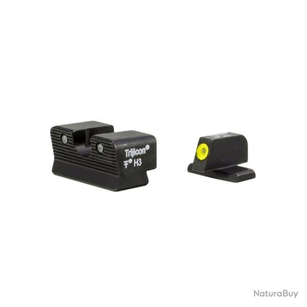 Hausse + guidon TRIJICON HD XR Vert/Jaune pour SIG SAUER calibre 9 mm et .357 SIG.