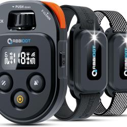 Colliers de Dressage Chien 2Pcs Longue Port&eacute;e 3.2Km 4 Mode &Eacute;tanche IPX7 &Eacute;cran LCD Clicker Electrique
