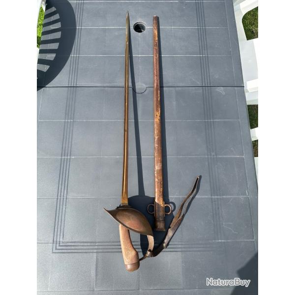 Sabre cavalerie britannique Pattern 1908 dat� 1916 WWI Sanderson Wilkinson