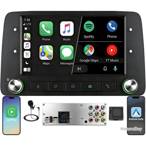 Fiat Panda 2003-2012 Autoradio 1 DIN CarPlay sans Fil Android Auto DSP RDS : Syst�me Linux,d�marrage