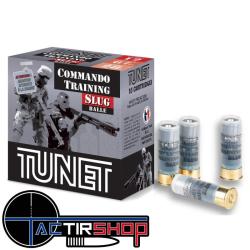 Cartouches TUNET Commando Training Slug Calibre 12/67 boite de 25