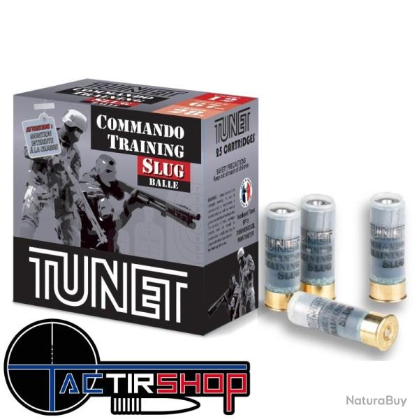 Cartouches TUNET Commando Training Slug Calibre 12/67 boite de 25