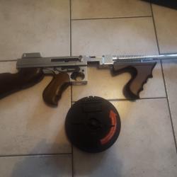 Vend R&eacute;plique d'airsoft Thompson M1928 Chrome