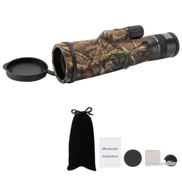 Monoculaire 6-16x50 HD Zoom �tanche Compatible Tr�pied Observation Chasse Randonn�e Nature Camo
