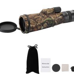 Monoculaire 8-20x50 HD Zoom Longue Distance Compatible Tr&eacute;pied Chasse Observation Nature Camo