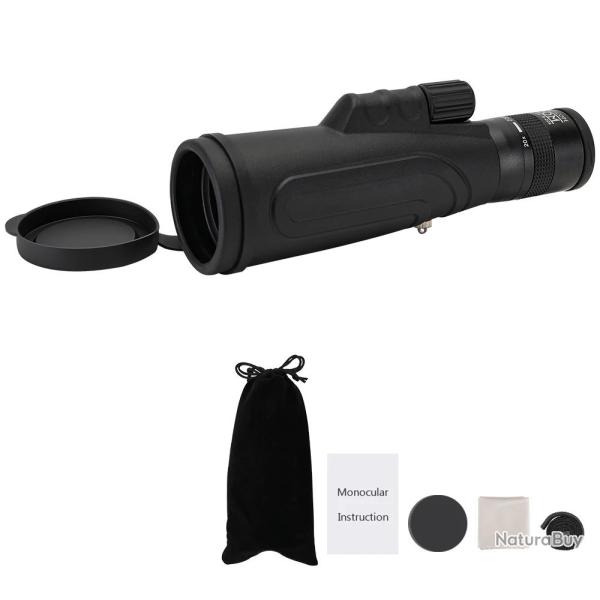 Monoculaire 8-20x50 HD Zoom Longue Distance Compatible Tr�pied Chasse Observation Nature Noir