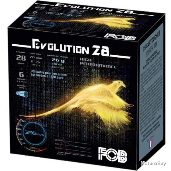 Cartouches FOB Evolution 28 HP BG - Cal.28/70 - 6 / Par 1