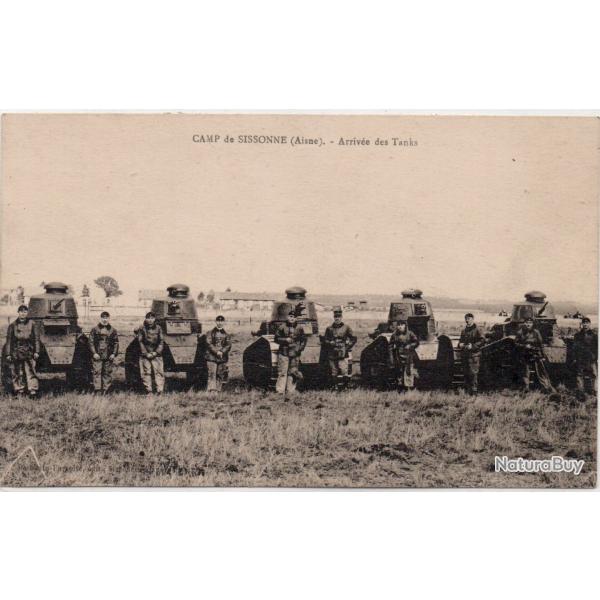 Carte Postale - Camp de Sissonne (Aisne) - Arriv�e des Tanks- N�8587