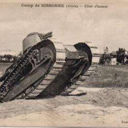 Carte Postale Char d'assaut Camp de Sissonne (Aisne)- N&deg;8588