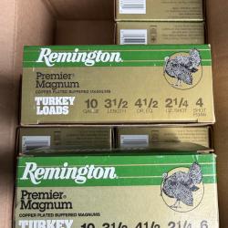 10 Bo&icirc;tes De Cartouche De Chasse Remington Premier Calibre 10/89 Plomb Num.4 et 6