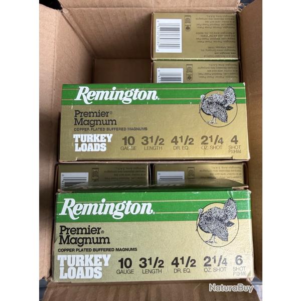 10 Bo�tes De Cartouche De Chasse Remington Premier Calibre 10/89 Plomb Num.4 et 6