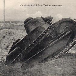 Carte Postale - Camp de Mailly - Tank en manoeuvre- N&deg;8591