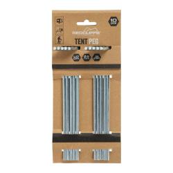 Lot de 10 piquets de tente en fer galvanis&eacute; - 17 cm