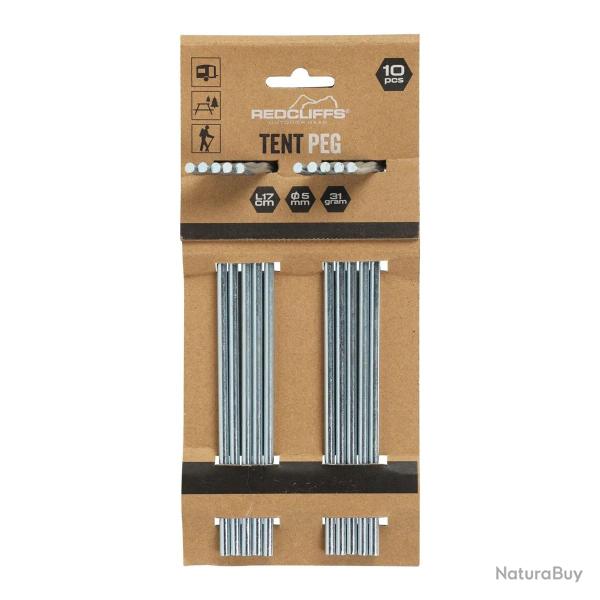 Lot de 10 piquets de tente en fer galvanis� - 28 cm