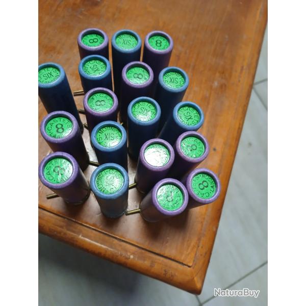 Cartouches a broche calibre 12 plomds 8 et 6